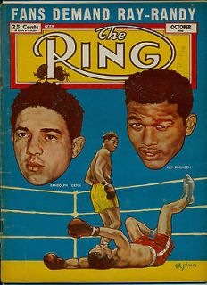 OCTOBER 1952 THE RING MAGAZINE TURPIN vs ROBINSON WRESTLINGS THE 