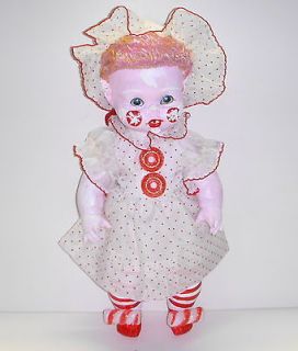 Kari Kandy Kane Christmas Elf Remade Doll OOAK W/ Vintage Doll Dress 