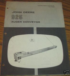 John Deere 925 Auger Conveyor Operators Manual jd