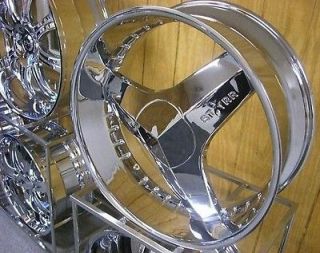    CHROME Wheels Rims+Tires PACKAGE Starr 357 KILLA FWD 5x114.3 5X115