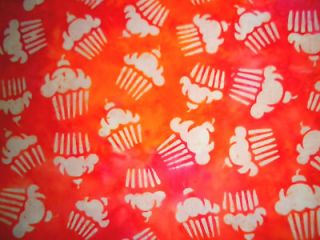 kaufman fabric yummy cupcakes pink and orange tie dye returns