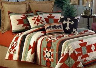   RANCH Twin , Full , Queen or King Quilt Set   WESTERN SOUTHWESTERN