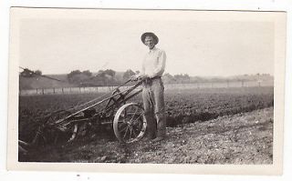 Man Farmer with Horse Drawn Plow PHOTO