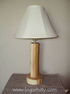 log lamp cedar furniture rustic cabin lodge decor gift time