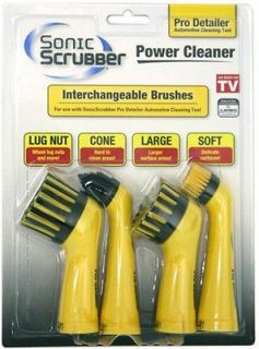 Sonic Scrubber Pro Detailer Interchangeabl​e Brushes (4 Pack)   NEW 