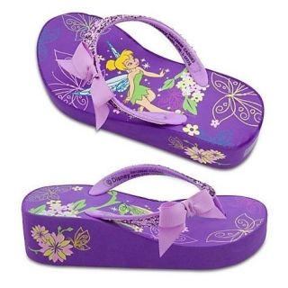 tinkerbell purple platform sandals size 9 10 nwt 