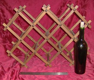   Rack Wood Trellis Style Collapsable Grape Vineyard Kitchen Bar Decor