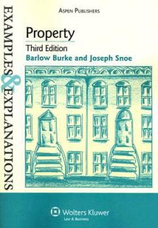 Property by Joseph Snoe and Barlow Burke 2008, Paperback, Student 