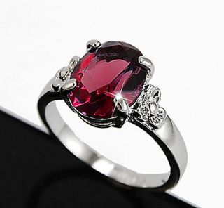   0ct Oval Cut Red Ruby Wedding Party Anniversary Ring Sz 5 6 7 8 9