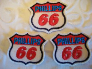 phillips 66 patch applique 3 pc rare nos time