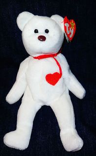 VALENTINO the BEAR Ty Beanie Baby collectible RARE  PVC pellets