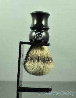 Silvertip Badger Hair Shaving Brush with Black Plactic Handle 21MM 