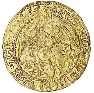 Henry VIII Gold Angel Coin (1509 1547)★CR​OWNED PORTCULLIS 1ST 