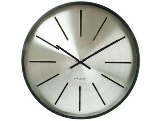 Karlsson Maxiemus GIANT Wall Clock 24 Station Style Silver Face Black 