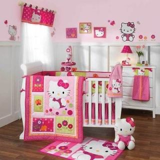 Lambs & Ivy Hello Kitty Garden Crib Baby Bedding 6 Piece Set NEW In 