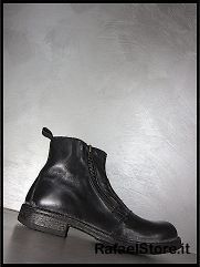 MOMA Mens Shoes Ankle Boots Rockford Black Leather Black New 