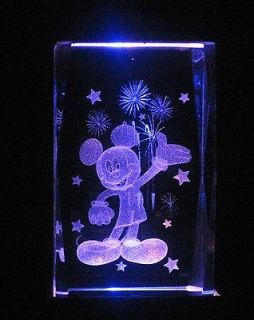 newly listed 3 d laser crystal disney mickey mouse w