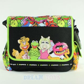 The Muppets Fozzie Bear Kermit Ms.Piggy Animal Large Messenger Bag 