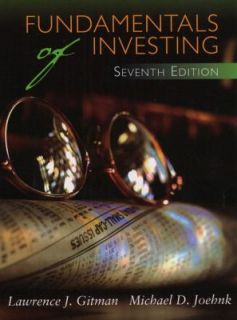 Fundamentals of Investing by Gitman and Michael D. Joehnk 1998, CD ROM 