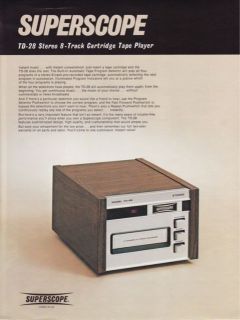 superscope td 28 8 track brochure 1973 