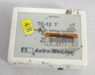 Astro Med TC 12 T Thermocouple to Analog Converter JENCO TVC 1 TC12T 