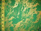 Northcott Heavy Metal Gold Metallic On Green Quilt Fabric Designed by 