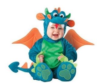 Blue Dinky Flying Dragon Monster Baby Boys Toddler Costume Size 6 12 