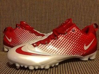 NIKE ZOOM VAPOR CARBON LX LACROSSE CLEAT RED WHITE ** SIZE 12 **