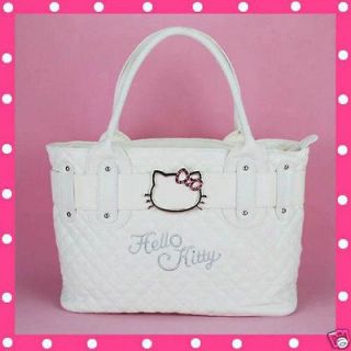   cute shopping tote leather like hand shoulder bag handbag white se0k
