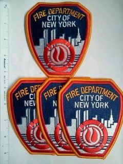 lot of 3 fdny patches and 1 free brand new