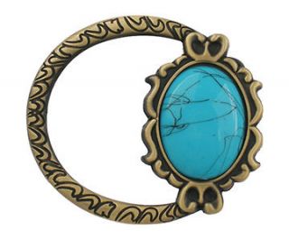 antique brass oval turquoise ring womens belt buckle