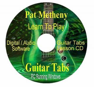 pat metheny guitar tabs lesson software cd 