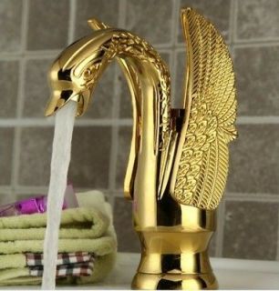 New style Home Brand Gold Swan Nickel Kitchen Bathroom Taps Faucet