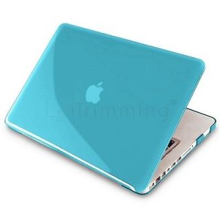 Clear Blue Durable Hard Cover Shell Case For Apple MacBook Pro 13 inch