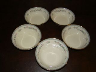 lenox serenade cereal bowls in good condition gold trim