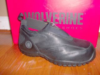 nib womens wolverine slip on steel toe work shoe sizes