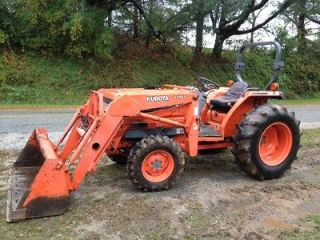 kubota l3710 4x4 compact tractor w loader  auction