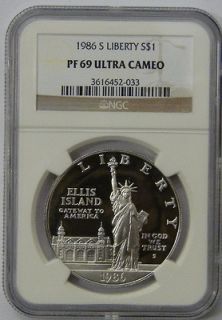 1986 s ngc pf69 statue of liberty proof silver dollar