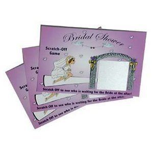 bridal shower games lottery style scratch off game time left
