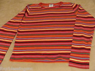OLD NAVY GIRLS SIZE 12 STRIPED LONG SLEEVE TOP MACHINE WASH/DRY EUC