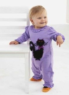 Mud Pie Baby Girl One Piece Cat Sleeper from Halloween Collection NWT