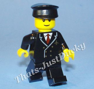 Legos minifig Pilot Passenger Plane Pilot Men People Figure Fig Toy 