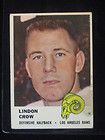 1961 Fleer #105 Lindon Crow Los Angeles Rams GOOD (stained) 18584