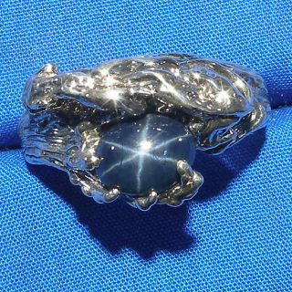   Blue Star Sapphire, Sterling Silver, tiger, panther, Mountain Lion