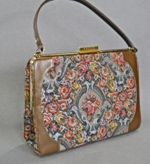Vintage 60s 70s Mod Retro Kelly Style Petit Point Handbag Purse