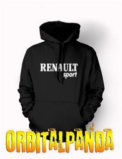 Black Hoodie with RENAULT SPORT Logo   megane clio 182 laguna rt 16v