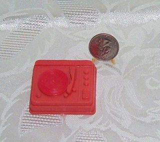 VINTAGE 1960S BARBIE DOLL SIZE ACCESSORY RECORD PLAYER MARKED HONG 