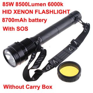 45/65/85W 8500Lumen HID Xenon 8700mAh Torch Flashlight Camping without 