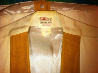 RARE 1950`S LEVI`S BIG E SHORTHORN SUEDE TUXEDO LAPELS GAMBLERS 