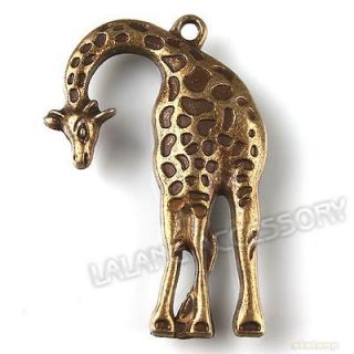 15x 141145 Wholesale Bronze Animal Giraffe Charms Pendant Findings 